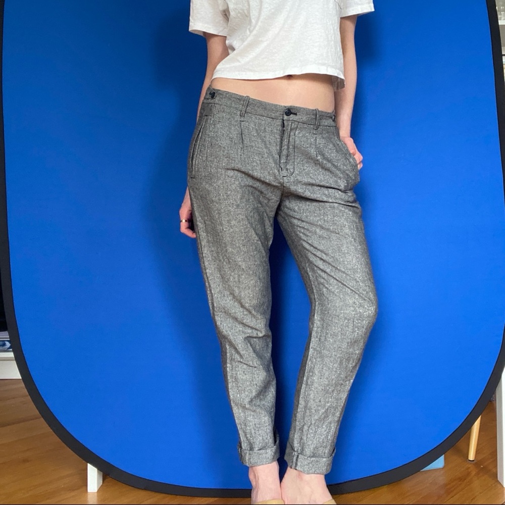 Slouchy Silver Trousers